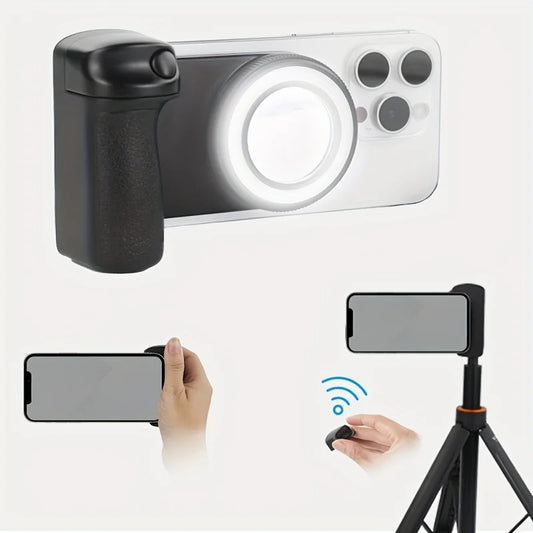 Creator Grip Pro™ – Luce LED + Telecomando Bluetooth per Video Perfetti.                                          🔥Più venduto per TikTok e creator